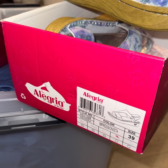 Alegria Women's Blue and Gray Sandals - Picture 9 of 9